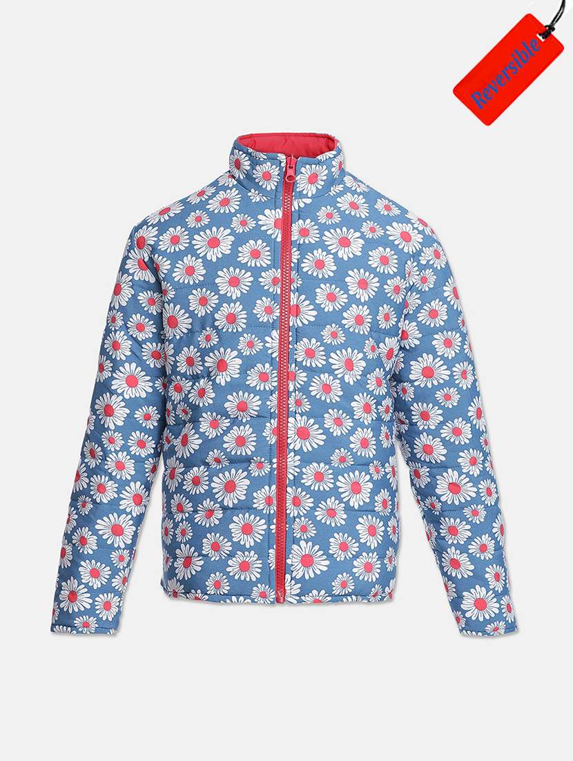 light blue printed reversible jacket  - 18048159 -  Zoom Image - 0