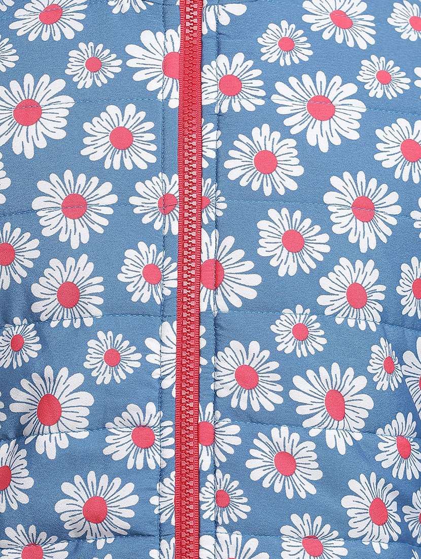 light blue printed reversible jacket - 18048159 - Standard Image - 5