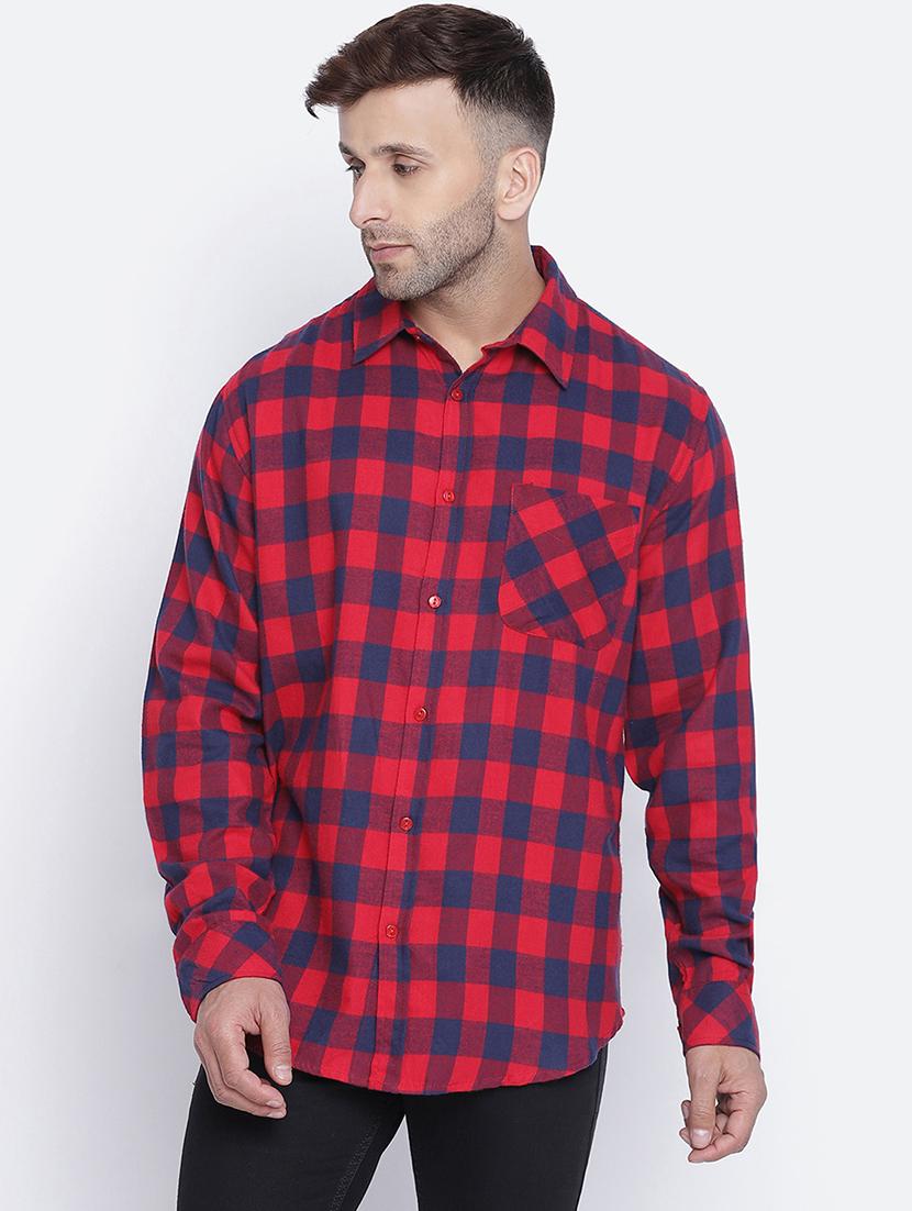 red checkered casual shirt - 18048175 - Zoom Image - 0