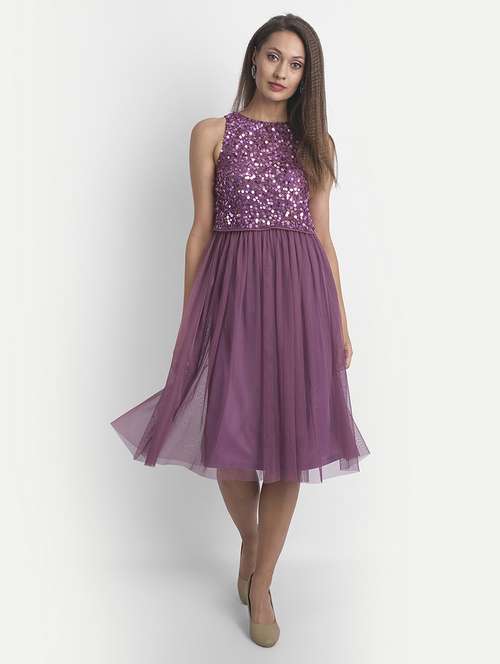 women's fit & flare knee length dress - 18051314 -  Standard Image - 0