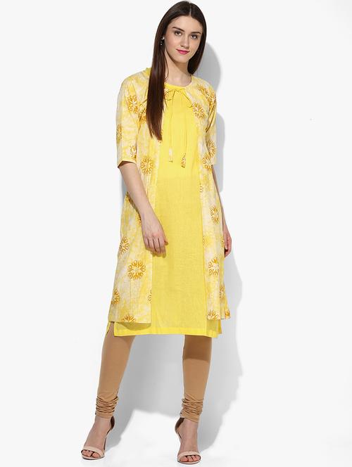 women's kurta with jacket kurta - 18051603 -  Standard Image - 0