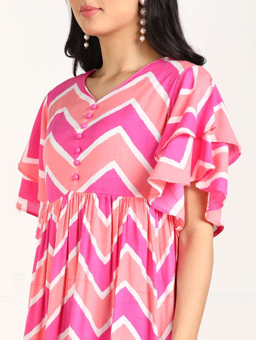 women's fit & flare abstract dress - 18052430 - Standard Image - 3