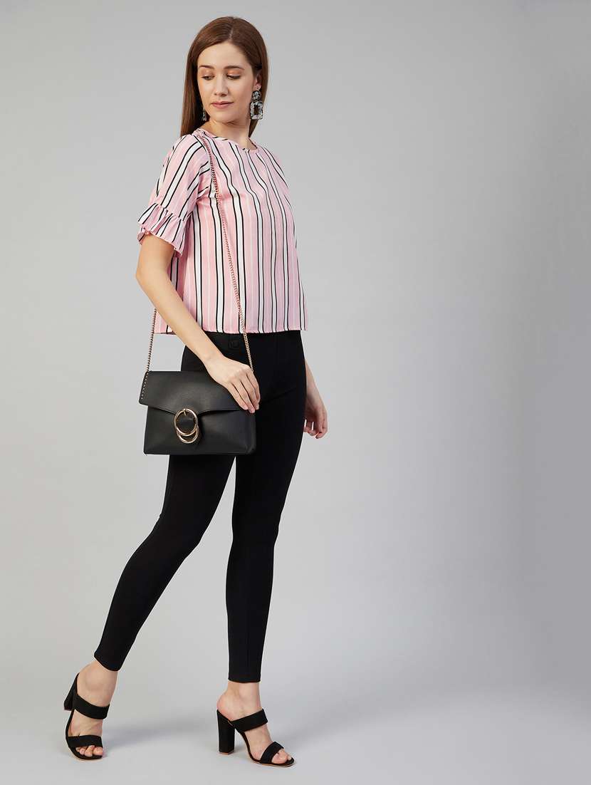 women's straight boat neck top - 18052498 -  Standard Image - 3