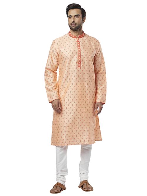 orange printed kurta - 18052909 - Standard Image - 0