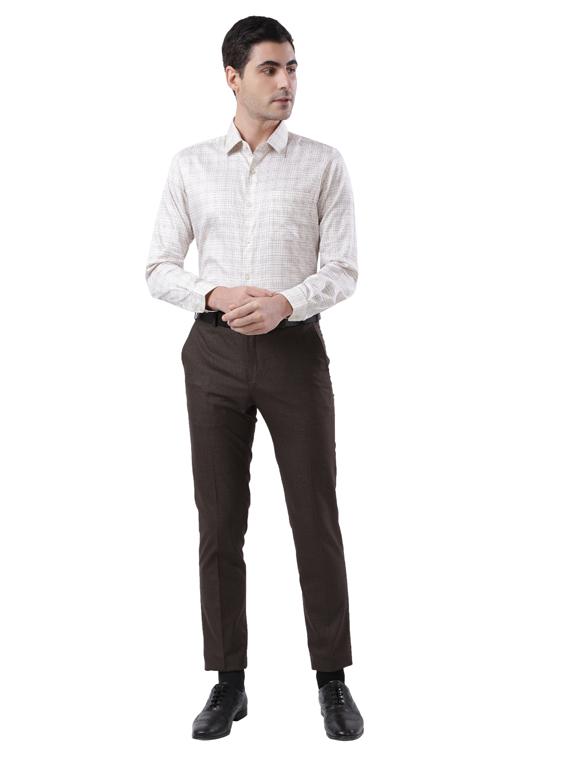 off white printed formal shirt - 18053276 - Standard Image - 3