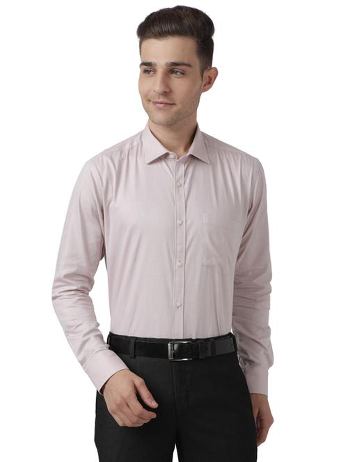 mauve solid formal shirt - 18053333 - Standard Image - 0