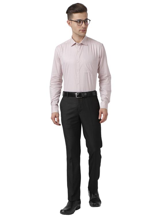 mauve solid formal shirt - 18053333 - Standard Image - 3