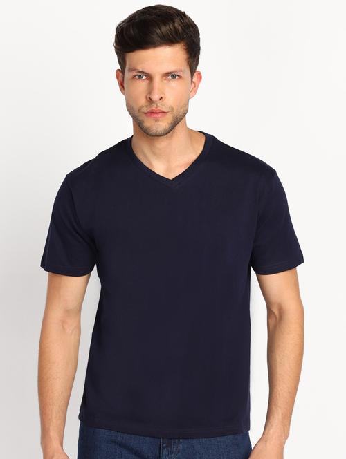 men v-neck plain t-shirt - 18053717 - Standard Image - 0