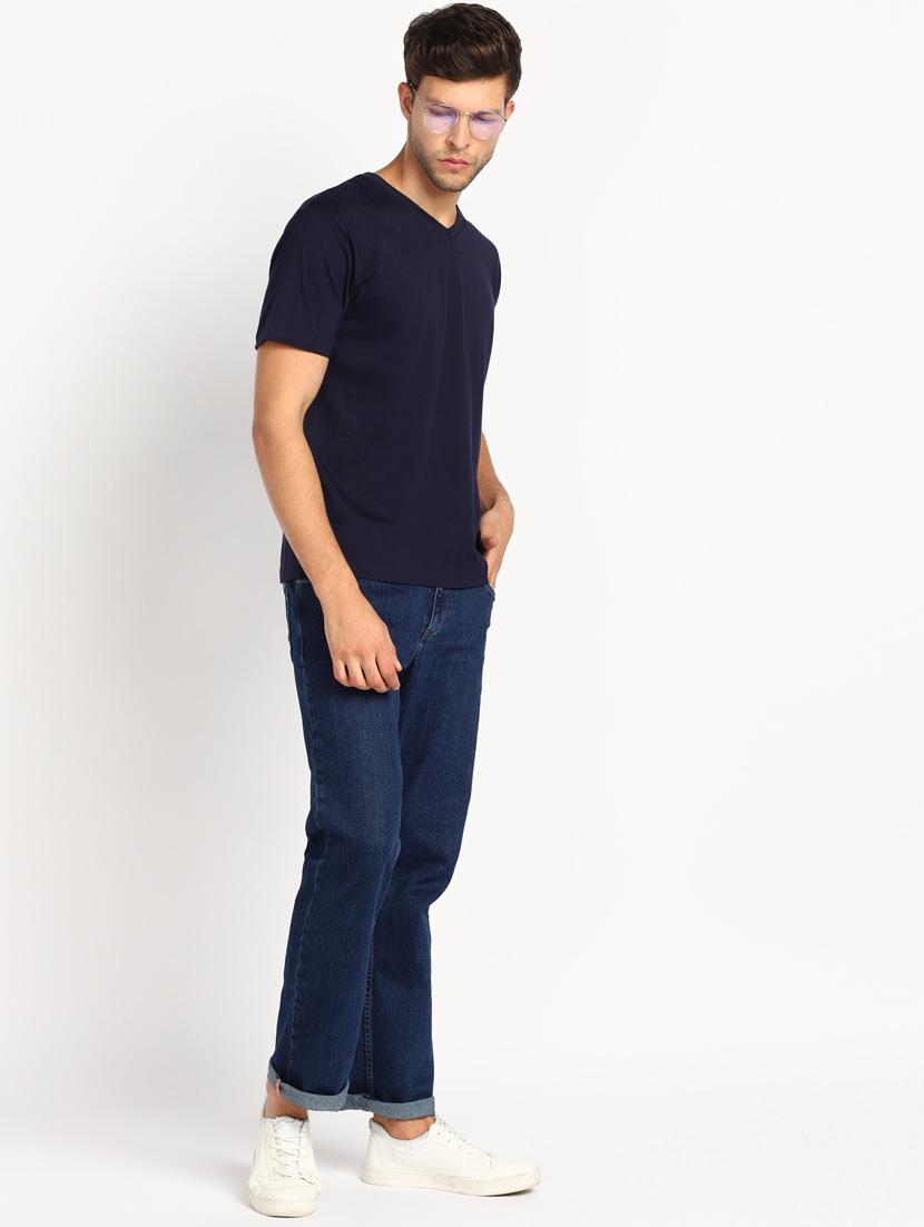 men v-neck plain t-shirt - 18053717 - Standard Image - 3