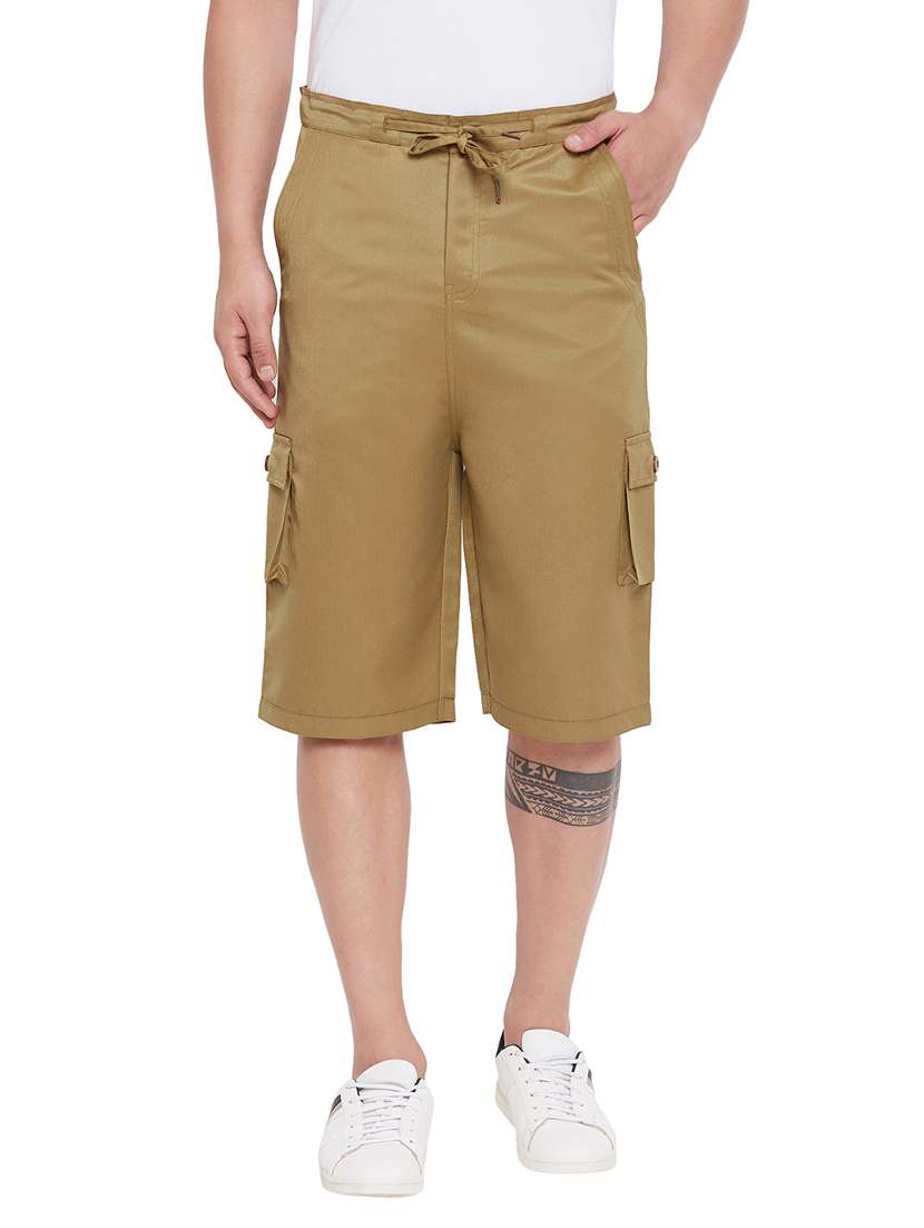 beige solid three - fourth