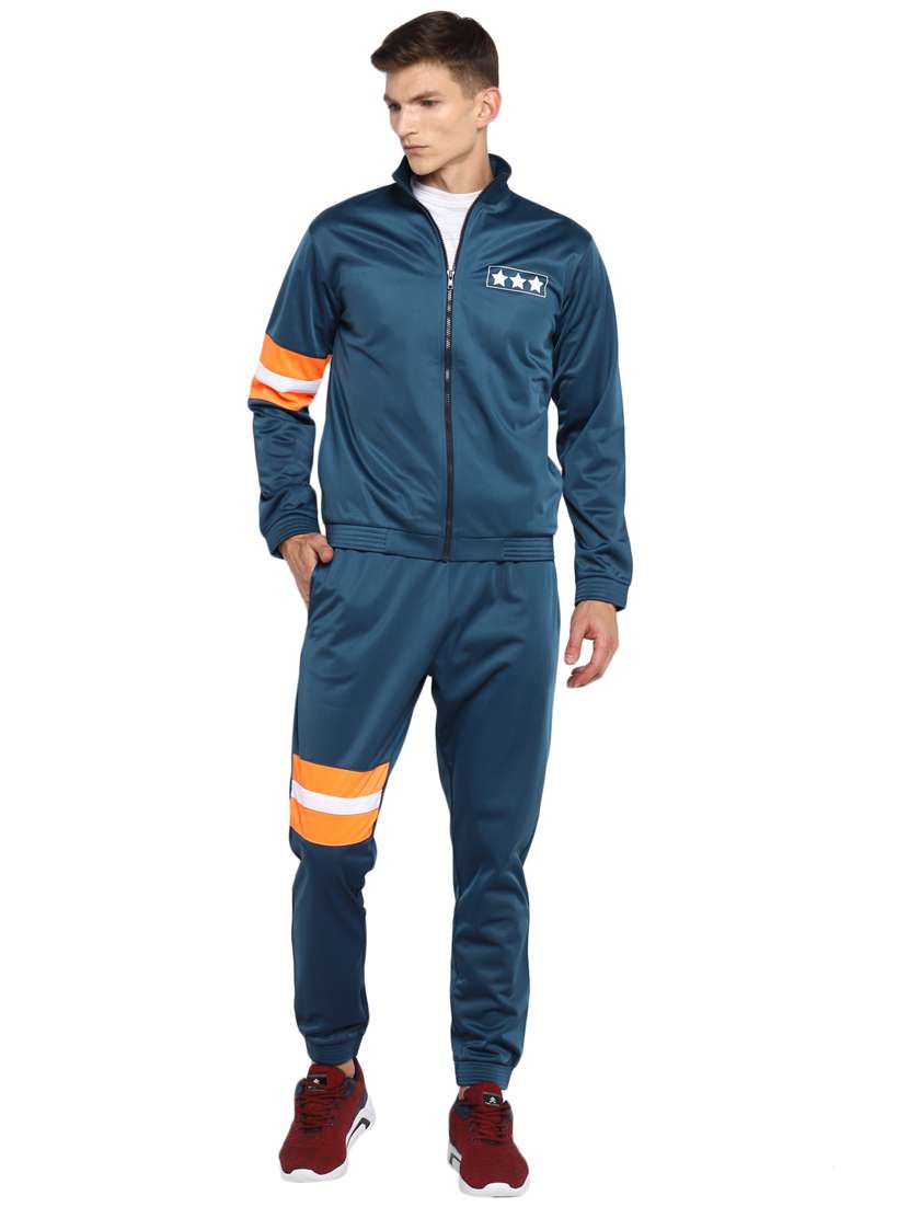 blue striped track pant full length track suit