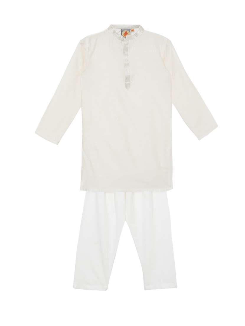 white solid kurta set