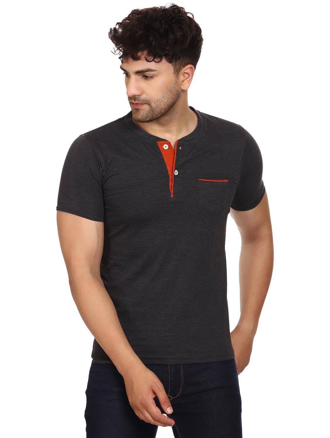 charcoal grey solid t-shirt - 18056621 - Zoom Image - 0