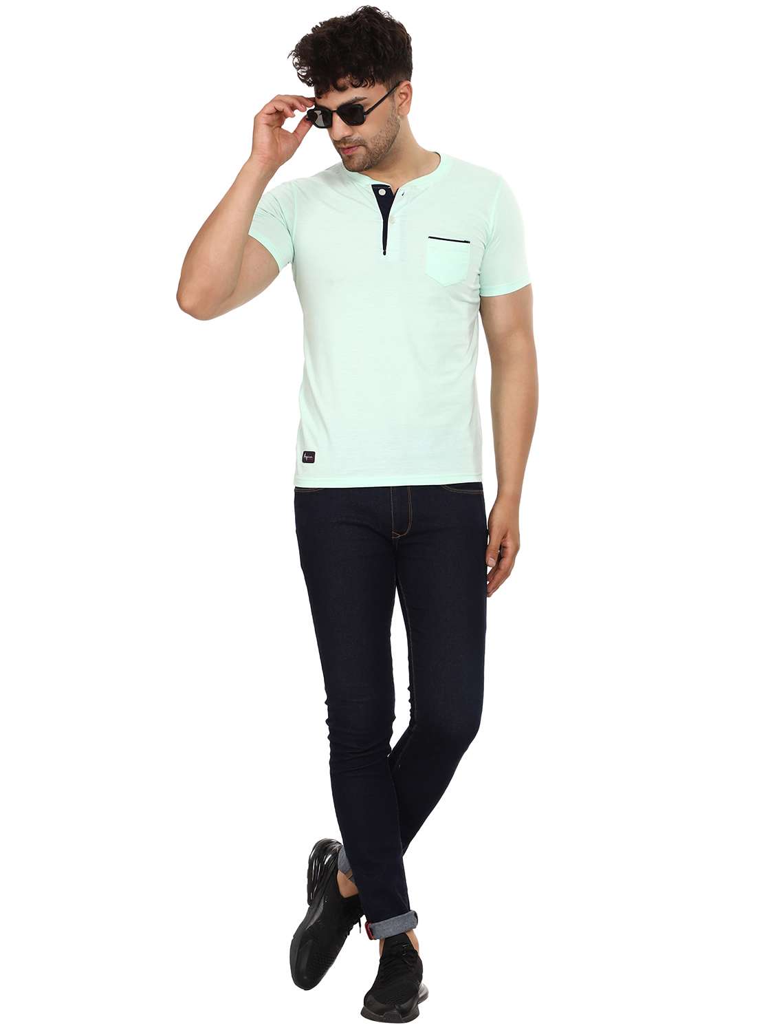 light blue solid t-shirt - 18056622 - Standard Image - 3