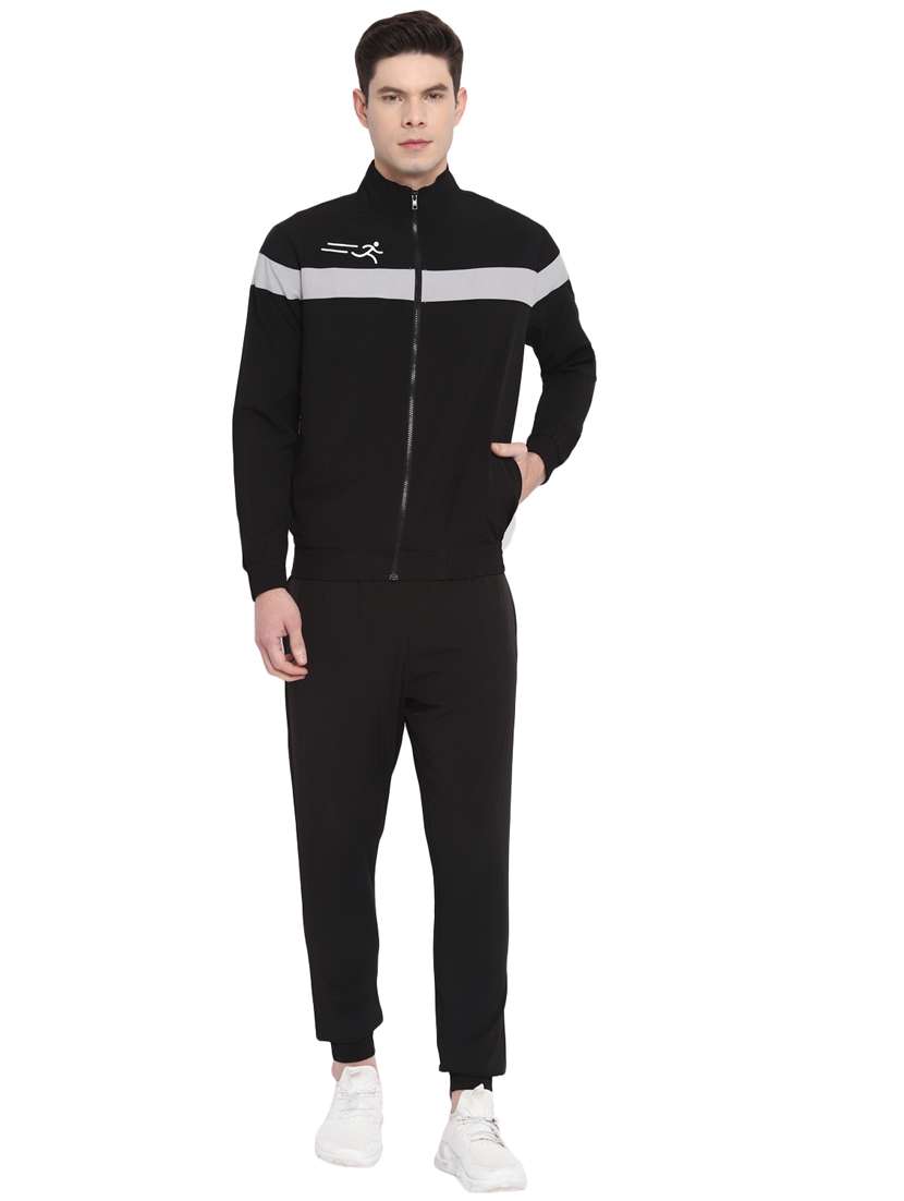 black striped track pant full length track suit