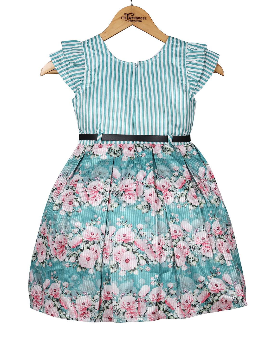 blue printed blend frock - 18058485 - Zoom Image - 0