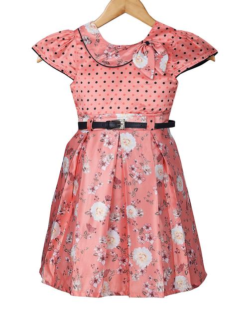 orange cotton blend frock - 18058489 - Standard Image - 0