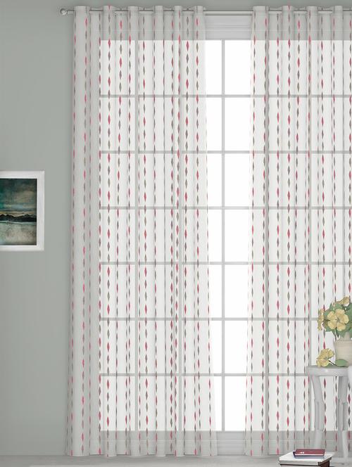 gm 7 feet abstract grommet single sheer door curtain panel - 18058694 -  Standard Image - 0