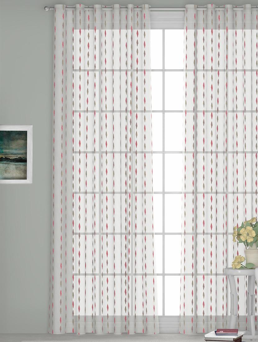 gm 7 feet abstract grommet single sheer door curtain panel - 18058694 -  Zoom Image - 0