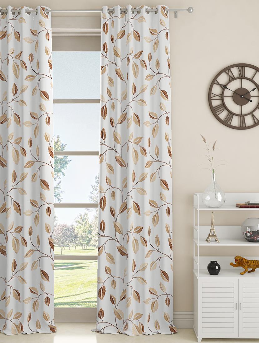 gm 7 feet floral grommet single regular door curtain panel - 18058695 -  Zoom Image - 0
