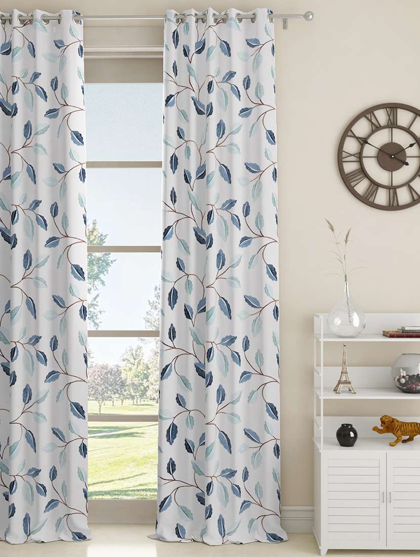 gm 7 feet floral grommet single regular door curtain panel - 18058696 -  Zoom Image - 0