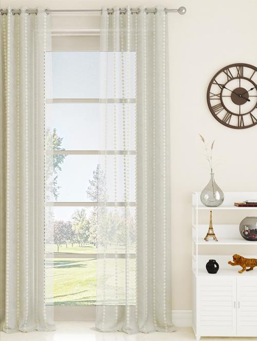 gm 7 feet abstract grommet single sheer door curtain panel - 18058707 -  Standard Image - 0