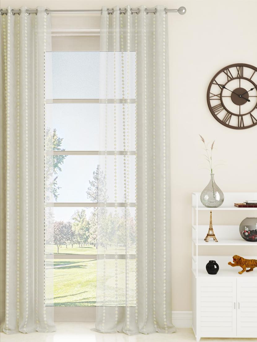 gm 7 feet abstract grommet single sheer door curtain panel - 18058707 -  Zoom Image - 0