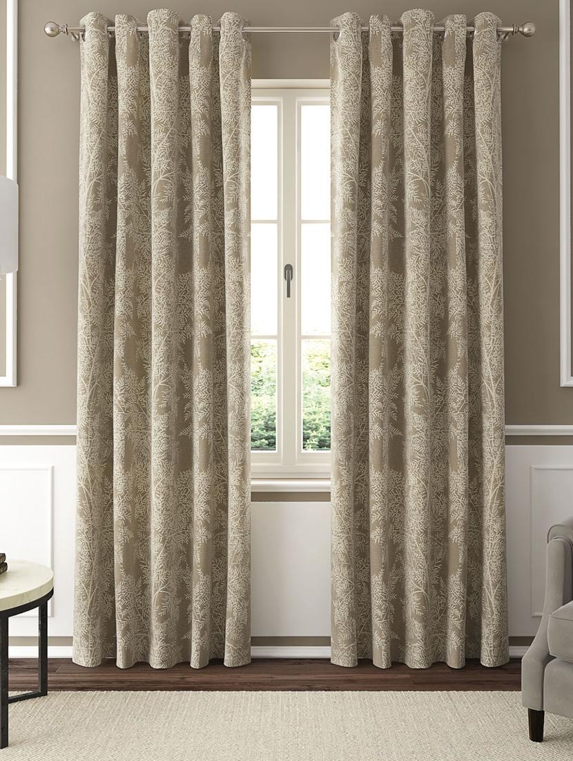 gm 7 feet botanical grommet regular door curtain panel (set of 2) - 18058722 -  Zoom Image - 0