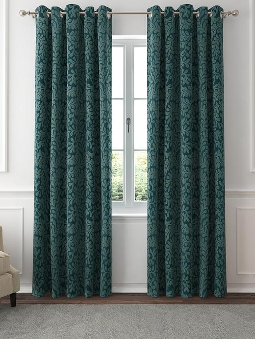 gm 7 feet floral grommet room darkening door curtain panel (set of 2) - 18058734 - Standard Image - 0