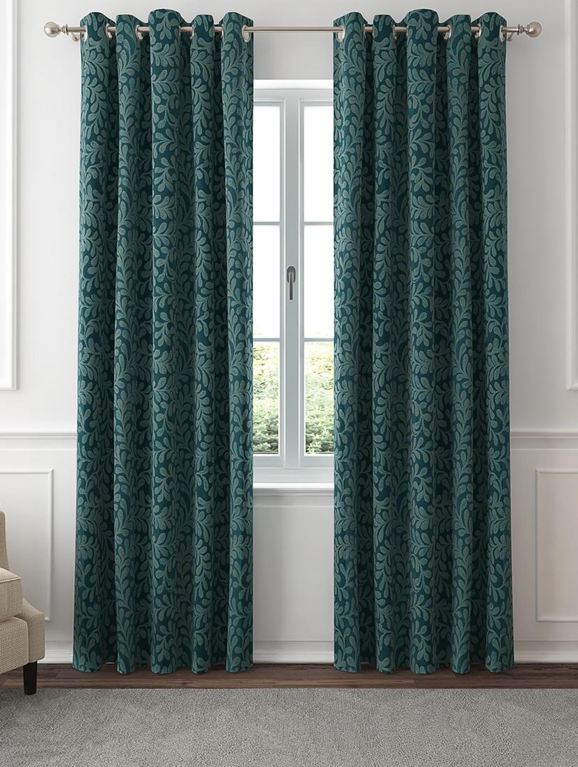 gm 7 feet floral grommet room darkening door curtain panel (set of 2) - 18058734 - Zoom Image - 0