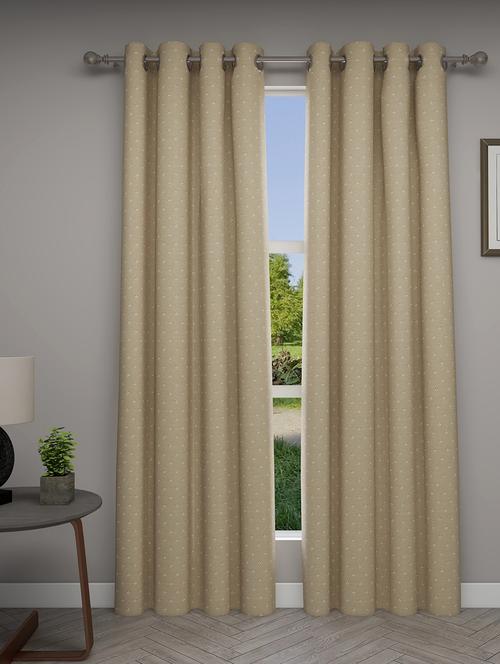 gm 7 feet abstract grommet semi-sheer door curtain panel (set of 2) - 18058761 -  Standard Image - 0