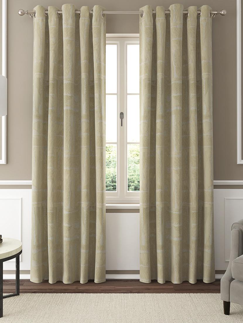 gm 7 feet damask grommet semi-sheer door curtain panel (set of 2) - 18058763 - Zoom Image - 0