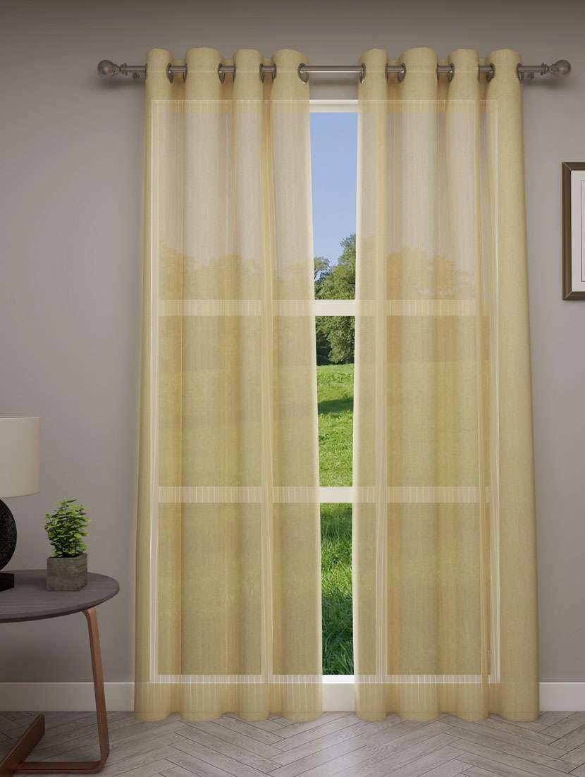 gm 7 feet striped grommet sheer door curtain panel (set of 2) - 18058768 - Zoom Image - 0