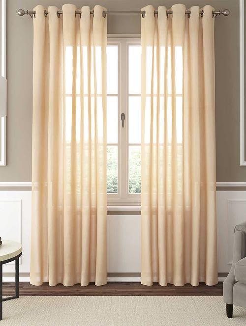 gm 7 feet solid grommet sheer door curtain panel (set of 2) - 18058773 -  Standard Image - 0