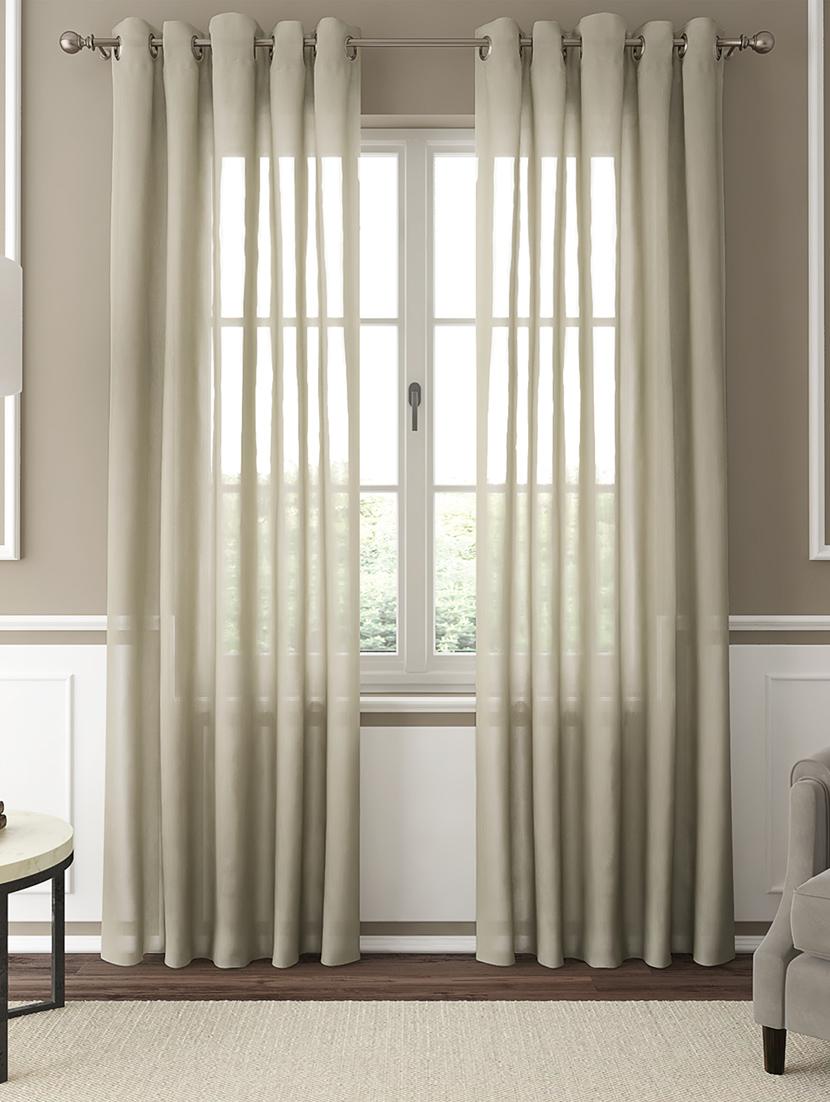gm 7 feet solid grommet sheer door curtain panel (set of 2) - 18058777 - Zoom Image - 0