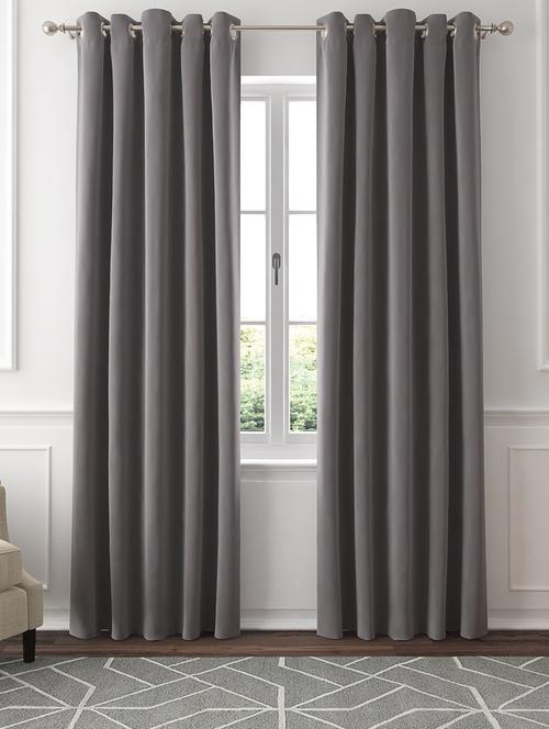 gm 7 feet textures grommet blackout door curtain panel (set of 2) - 18058781 -  Standard Image - 0