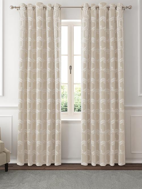 gm 7 feet geometric grommet room darkening door curtain panel (set of 2) - 18058799 - Standard Image - 0
