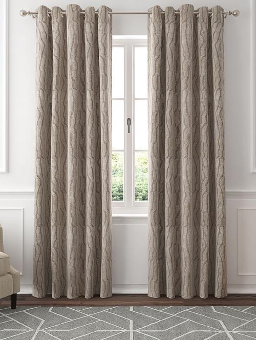 gm 7 feet abstract grommet semi-sheer door curtain panel (set of 2) - 18058800 -  Standard Image - 0