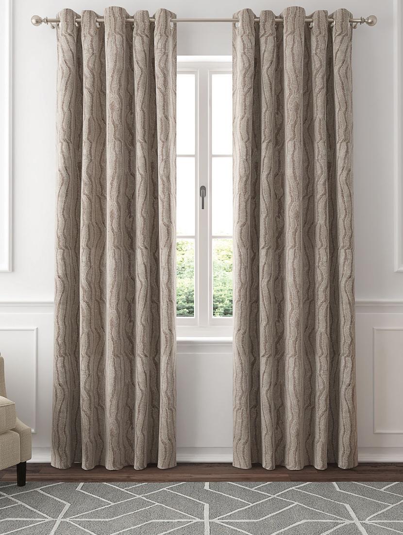 gm 7 feet abstract grommet semi-sheer door curtain panel (set of 2) - 18058800 -  Zoom Image - 0