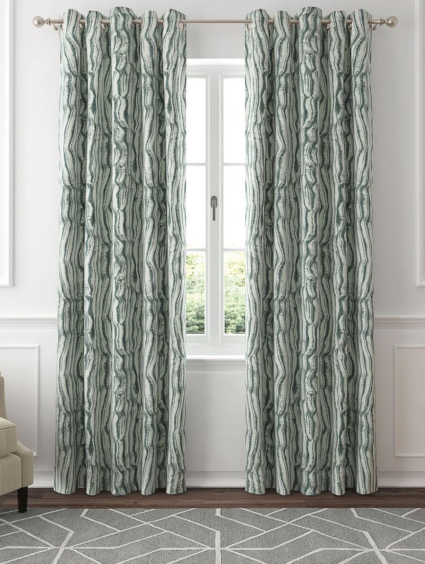 gm 7 feet abstract grommet semi-sheer door curtain panel (set of 2) - 18058801 -  Zoom Image - 0