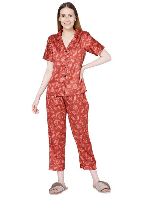 printed nightwear pyjama set - 18059967 -  Standard Image - 0