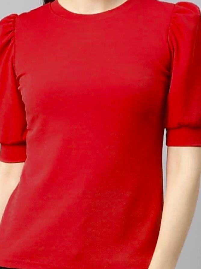 red cotton top - 18060251 - Zoom Image - 0