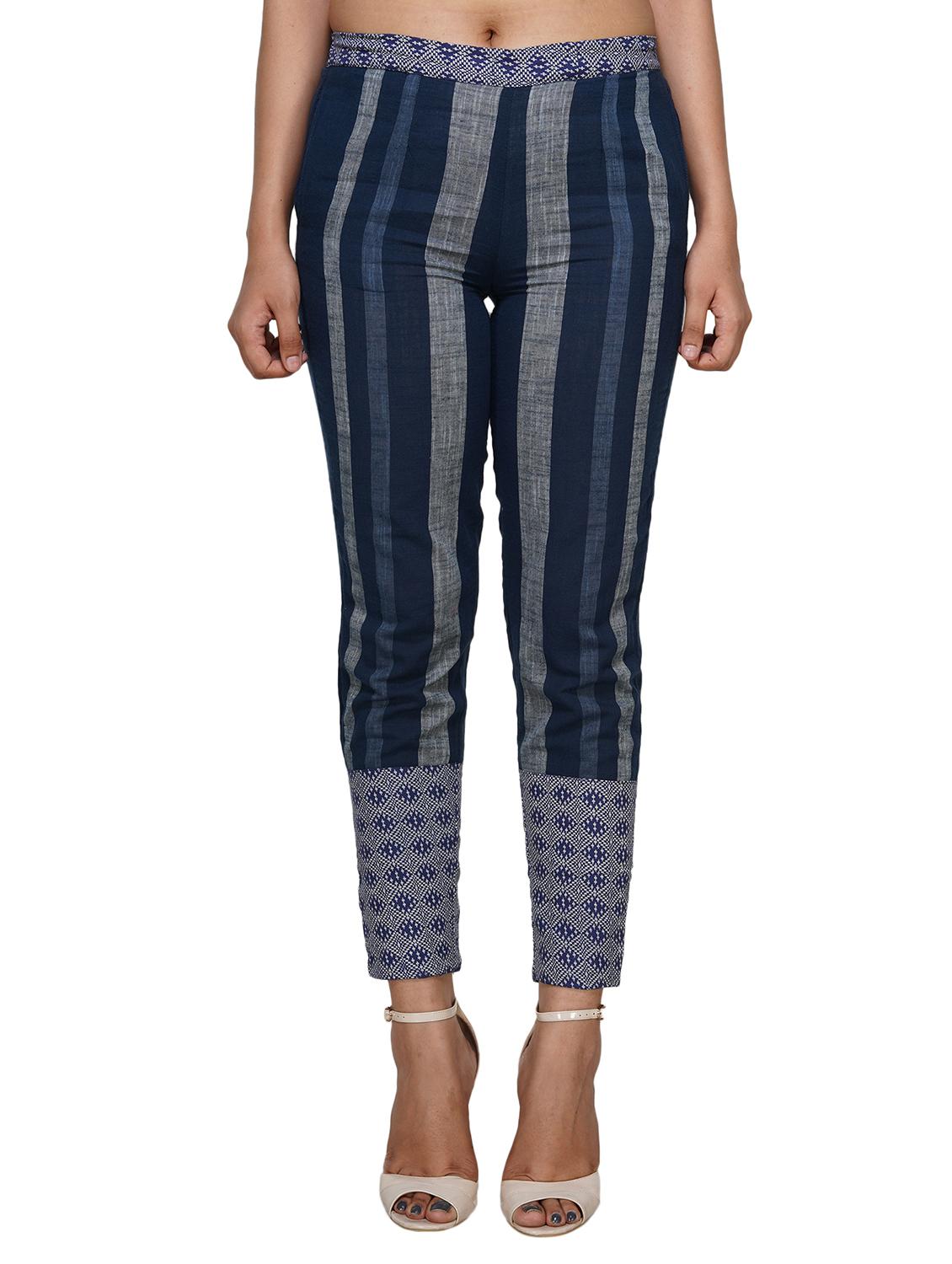 navy blue cotton trousers