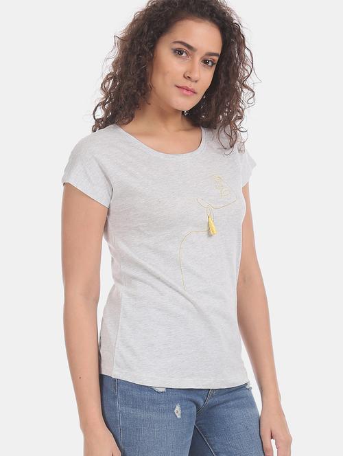 white cotton regular tshirt - 18064015 - Standard Image - 0