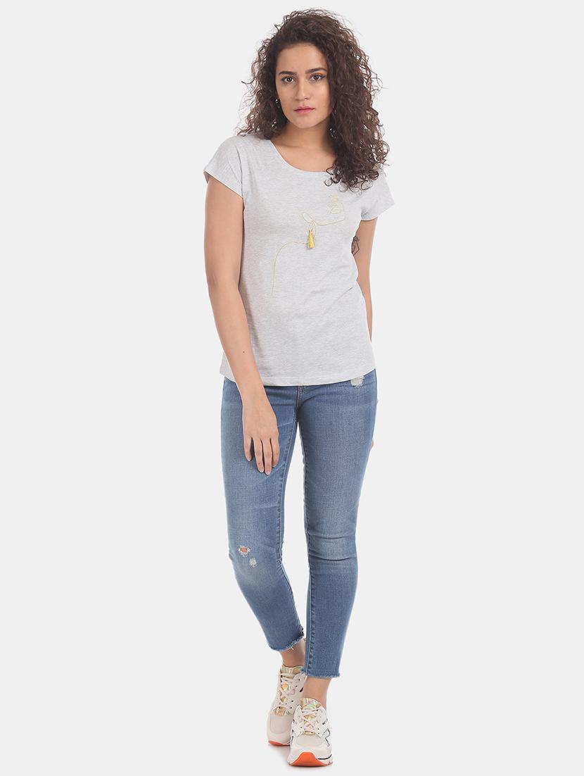 white cotton regular tshirt - 18064015 - Standard Image - 3