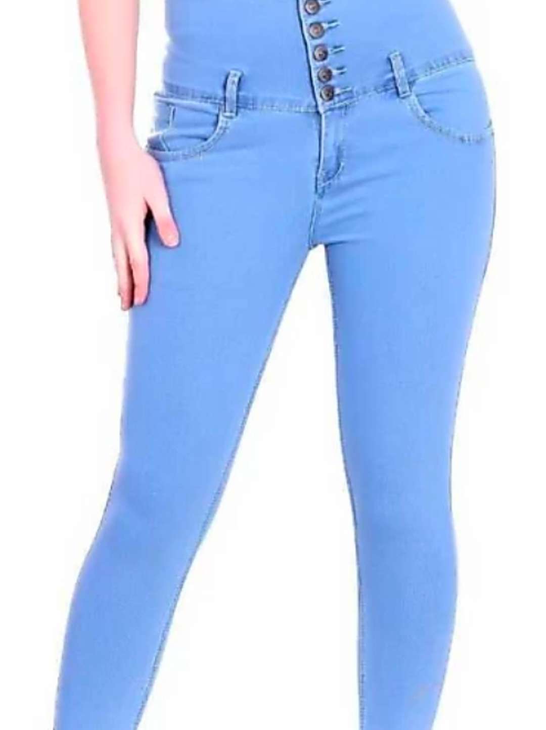 Buy online Blue Polyester Jeans from 