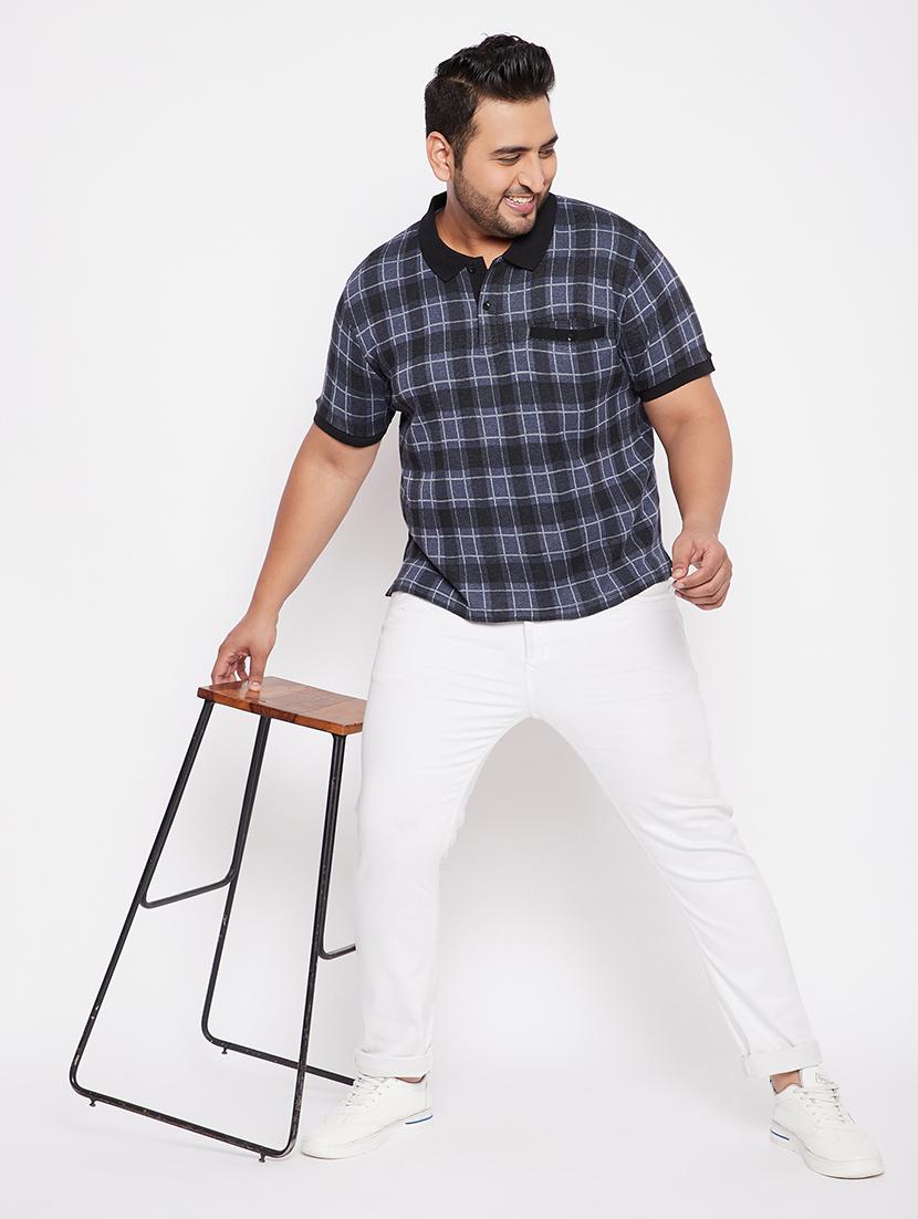 black checkered polo-t-shirt - 18065545 - Standard Image - 3