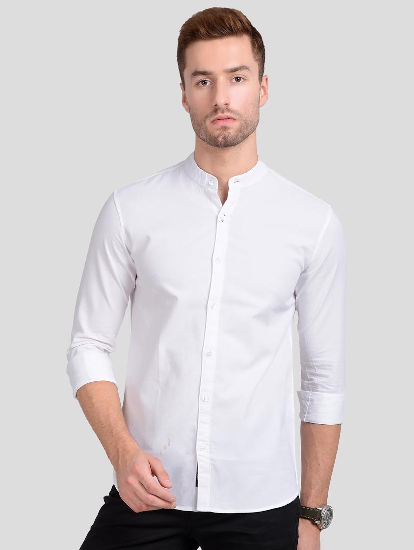 white solid casual shirt - 18066142 - Zoom Image - 0