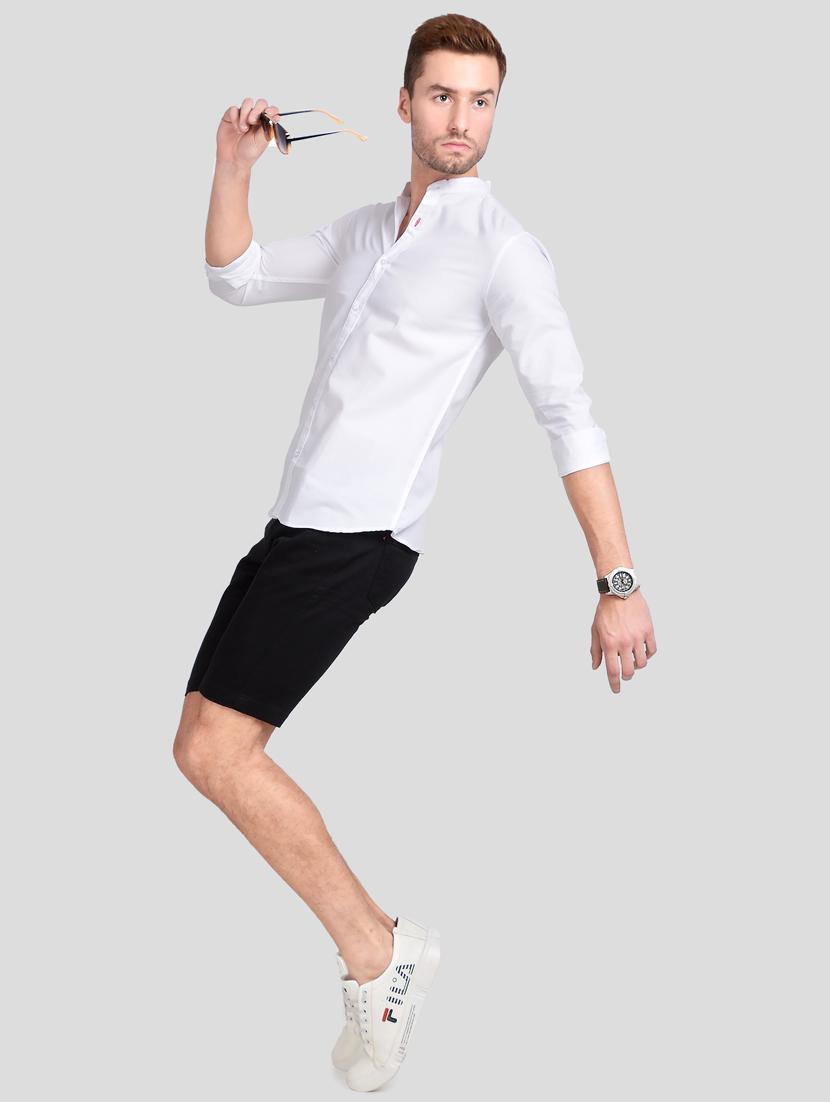 white solid casual shirt - 18066142 - Standard Image - 3