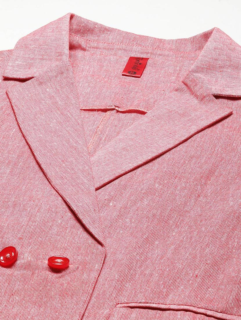 pink cotton casual blazer - 18067012 - Standard Image - 5